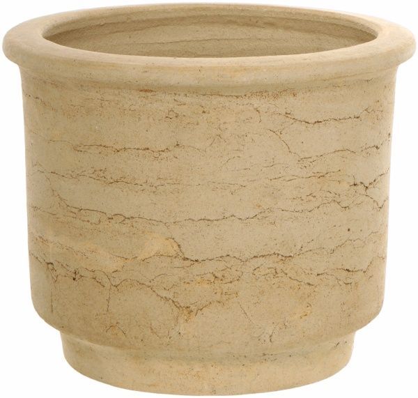 Горщик шамотний Відерний 128 круглий 14л світло-бежевий 
