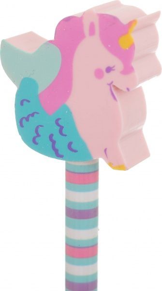 Олівець чорнографітний з гумкою Чарівні звірі в асортименті