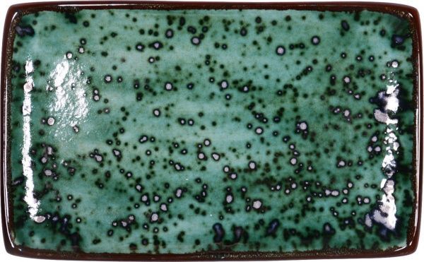 Тарелка прямокутна 12х19 см Тіффані Бірюза Manna Ceramics