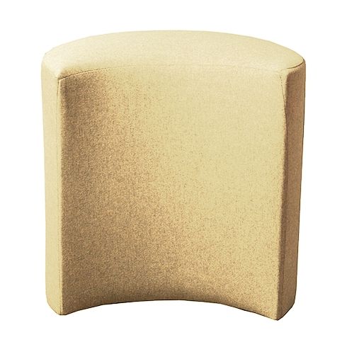 Пуф Марбет Півмісяць 400x400x240 мм Malaga №01 молочний 