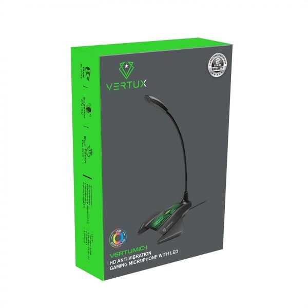 Микрофон Vertux VertuMic-1 LED, USB Black