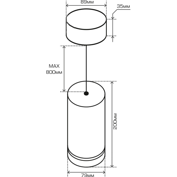 Підвіс Estares LED 1x12 Вт чорний CLN-133С 