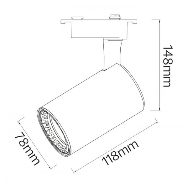 Трековый прожектор HOROZ ELECTRIC LYON 18 Вт 4200 К белый 018-020-0018-010 