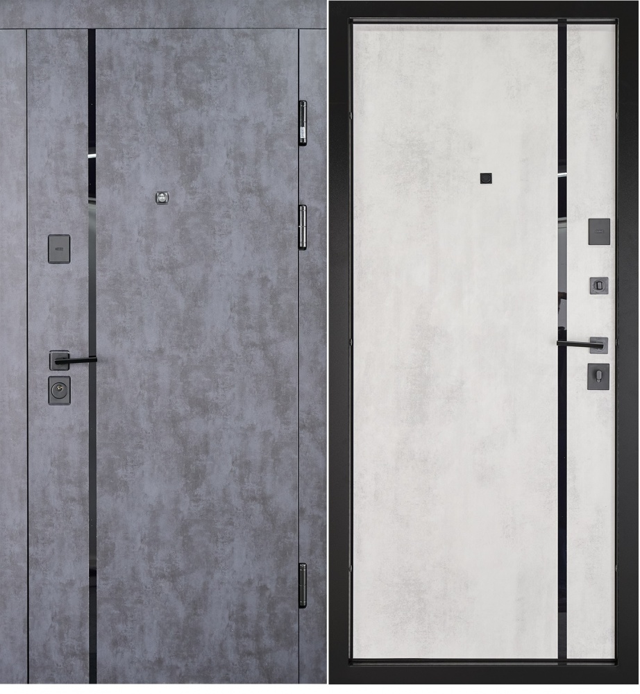 Дверь входная Abwehr MG3 (535+535) 086 Л (БТантр + БС) NEW бетон антрацит / оксид 2050x860 мм левая