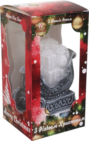 Свічка Декоративна Сани з подарунками LED BOX
