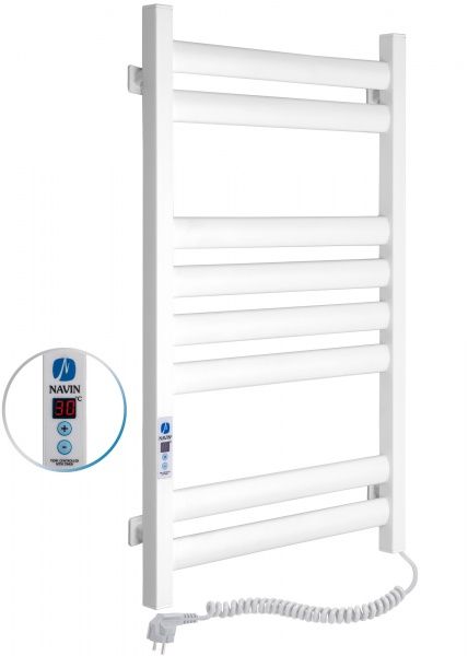Рушникосушарка електрична NAVIN Ellipse 500х800 Digital права білий оксамит (12-845052-5080)