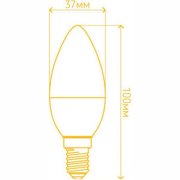 Лампа LED LightMaster LB-620 C37 4W E14 2700K 2шт/уп