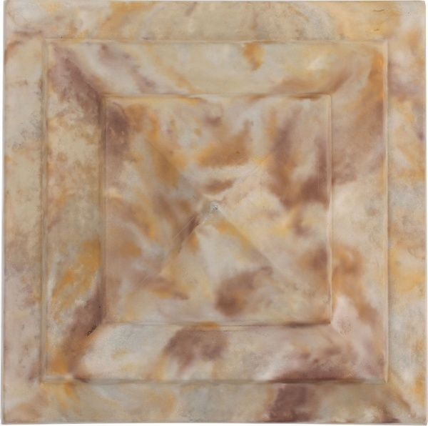 Крышка на столб Пагода 400x400x140 мм янтарный камень Вилес 