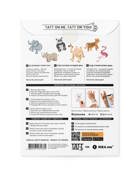 Тату временное TATTon.me AR Asian Set