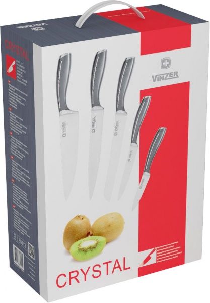 Набір ножів на підставці Crystal 6 предметів 89113 Vinzer