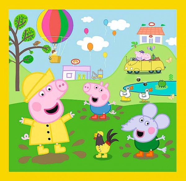 Пазли Trefl 3 в 1 Веселий день Свинки Пеппи 34849
