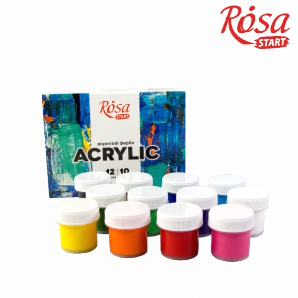 Акрил для декора Color 12 x 10 мл Rosa Start
