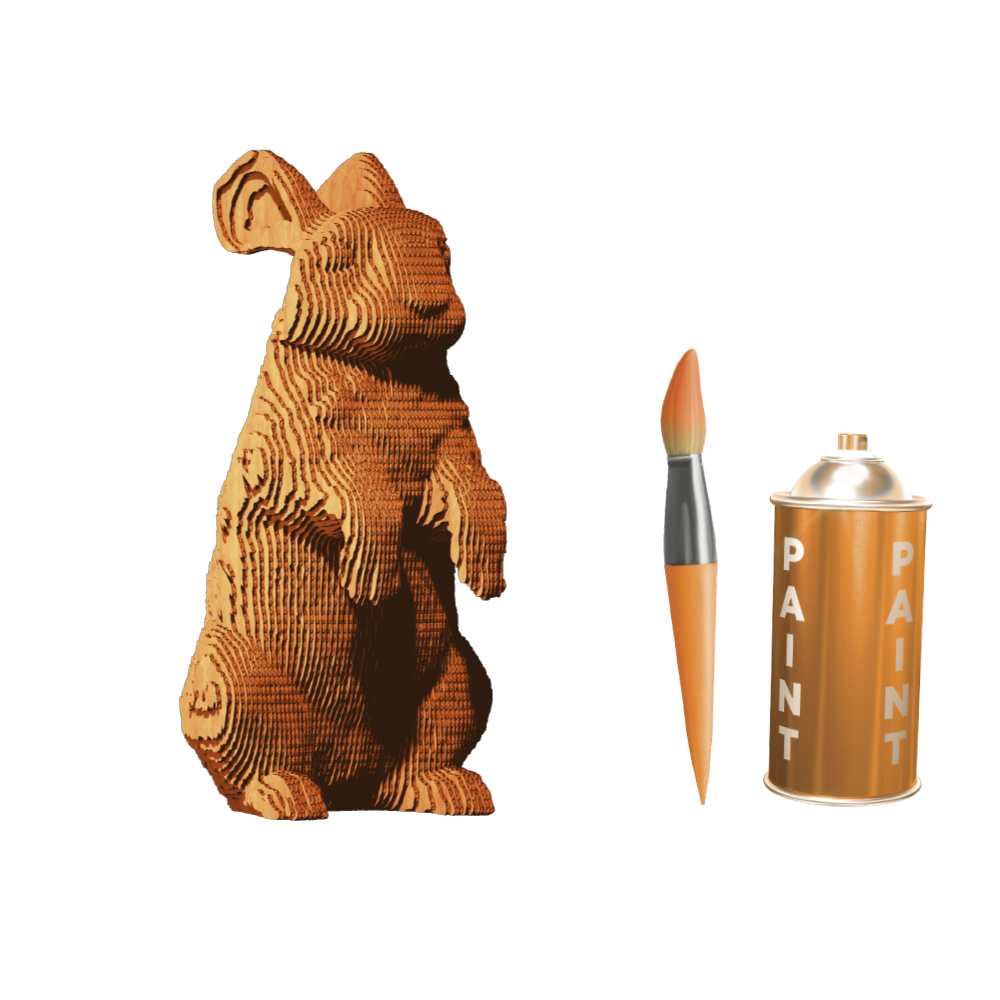 Конструктор картонный 1DEA.me 3D Puzzle RABBIT CARTRAB