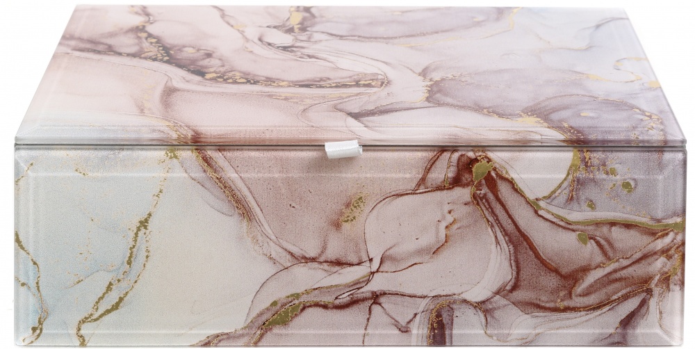 Скринька для прикрас Rosalie 20,5x15x7 см рожевий мармур