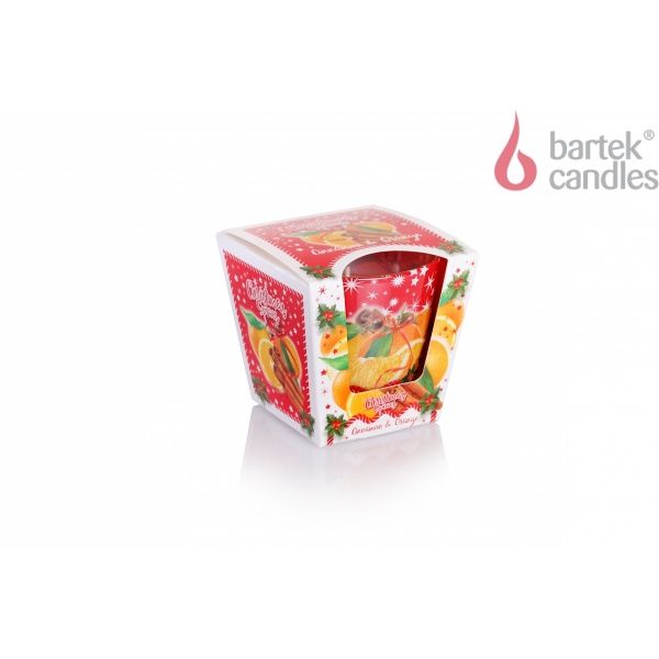 Свеча Яблоко и апельсин (стекло 115 г) Bartek Candles