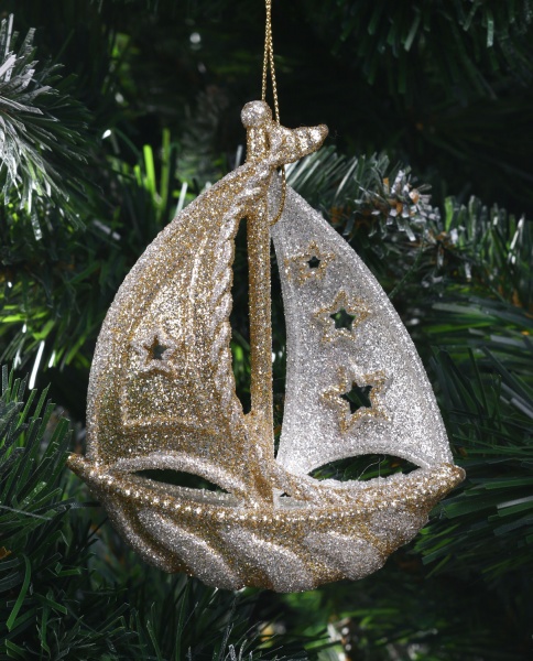 Декоративна підвіска Global Treasure Кораблики 15 см білий P2117006-B1/3