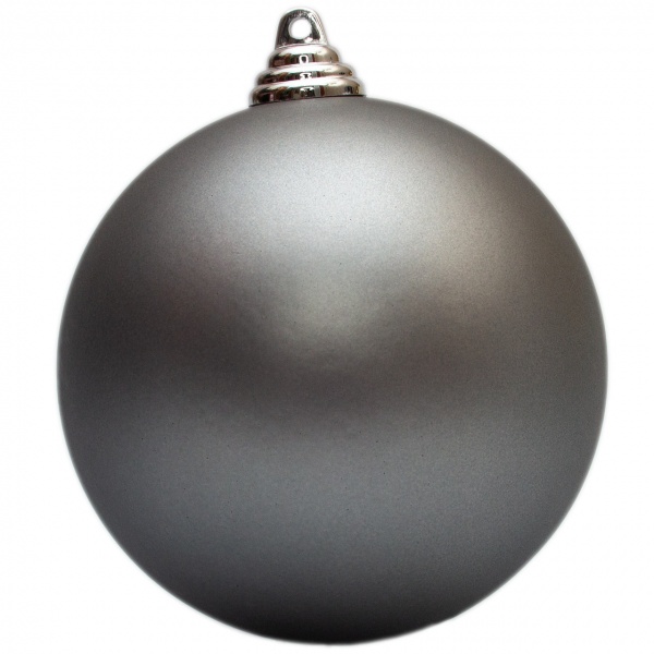 Куля новорічна Девілон 12 см 250799 сірий