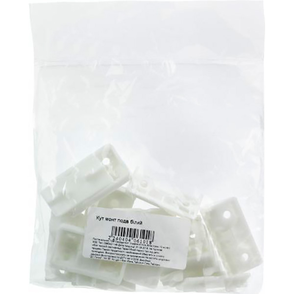 Кутник монтажний подвійний білий 10 шт 10 шт. DC