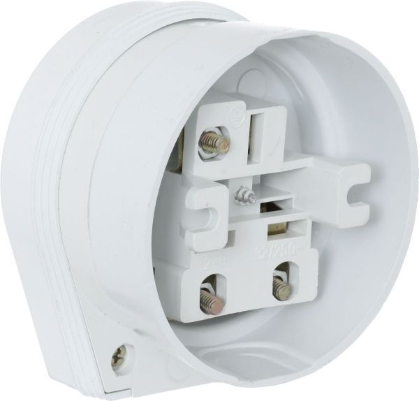 Соединитель электрический с заземлением UP! (Underprice) РШ-ВШ 32 А белый YK-502F-WH