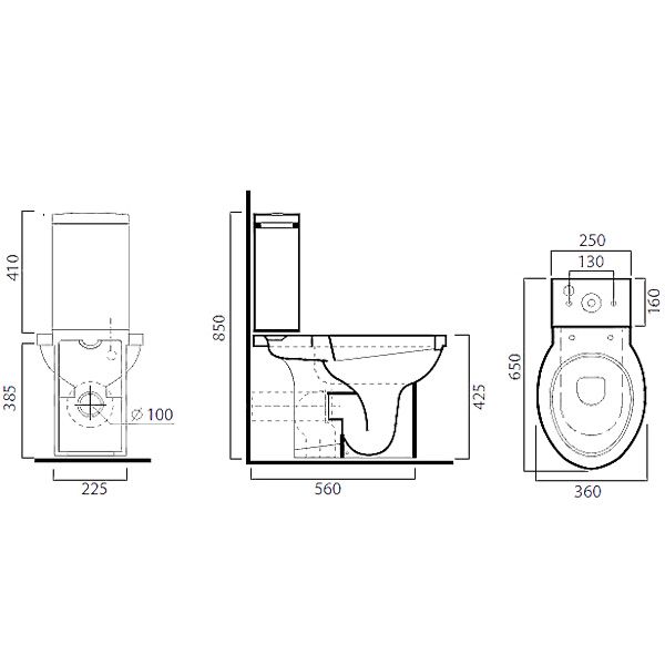 Компакт AM PM Bliss C558607WH 