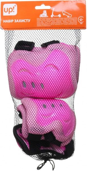 Комплект защиты MaxxPro для роликов PR-4-PN р. L розовый