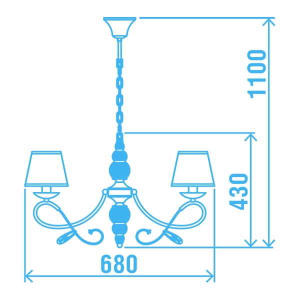 Люстра Victoria Lighting 3x40 Вт E14 хром Heidi/SP5 