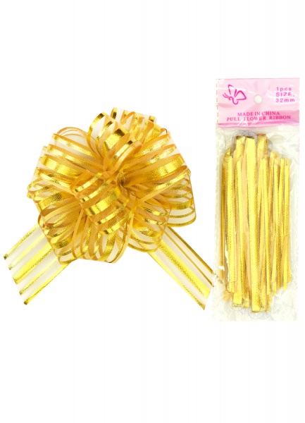 Бантики золотой 18882 3 см 0,83 м золотой 