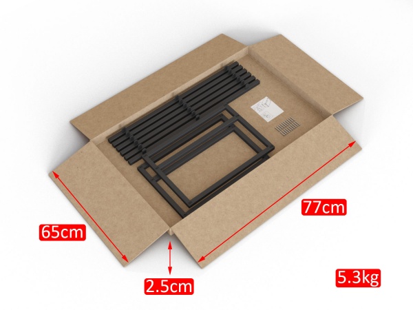 Тумба під умивальник Altstahl Tero 0 (766x330x466) чорна