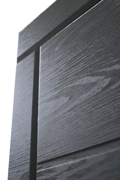 Двері вхідні Міністерство дверей КС (квартира) грифель горизонт / пломбір горизонт 2050x960 мм ліві