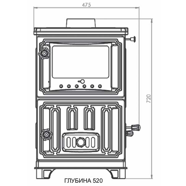 Печь на дровах Duval Bekas EM-204F