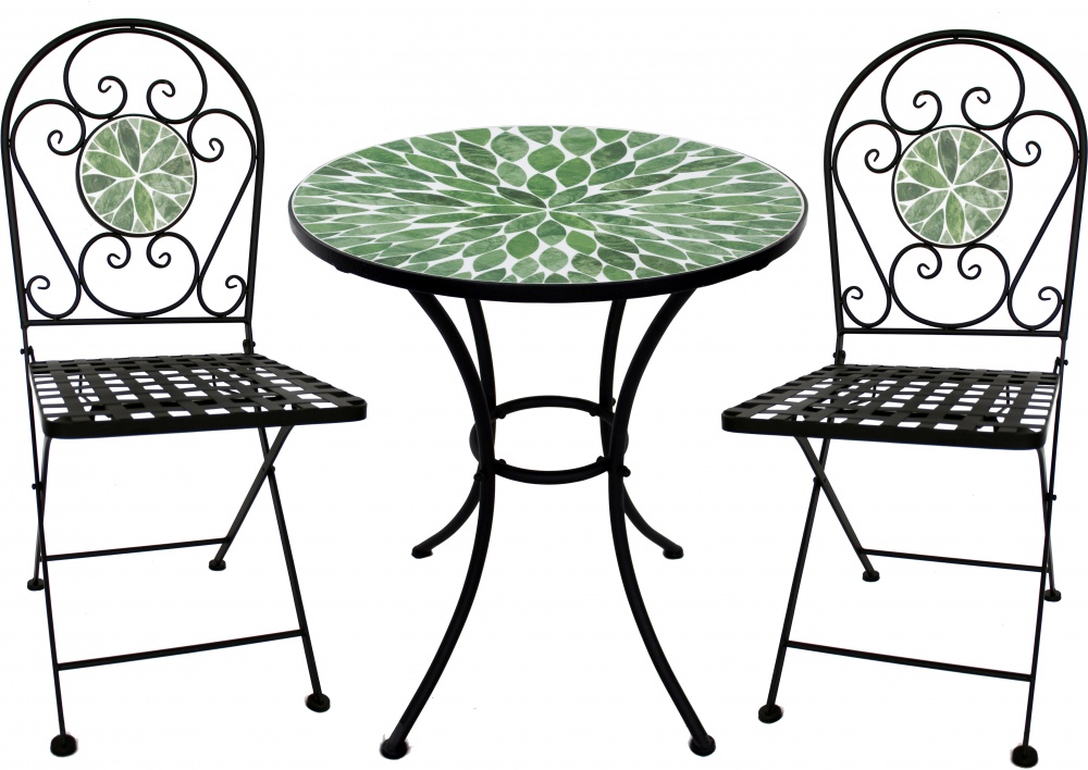 Комплект металлической мебели Indigo Парма черный/зеленый