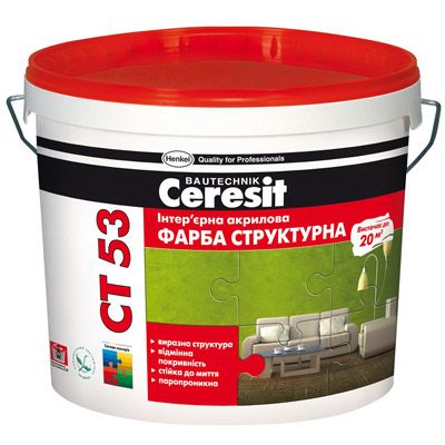 Фарба Ceresit СТ-53 база структурна 10 л