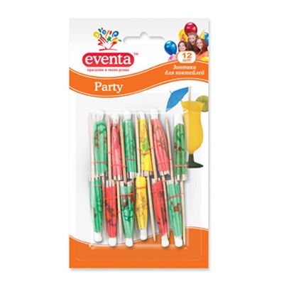 Прикраса для коктейлю Eventa Парасолька 12 шт