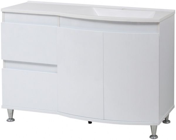Тумба підлогова Сансервіс Славута під умивальник Славута 120 права біла