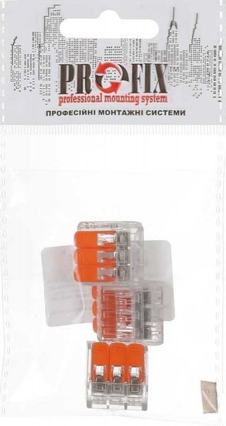 Клемма быстрого монтажа на 3 проводника с рычагами EMT 3x0,2-4/2,5 мм 3 шт. прозрачный 
