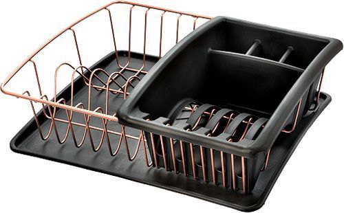 Сушарка для посуду Metaltex 325826 Copper 35x30x12 см мідь/чорний