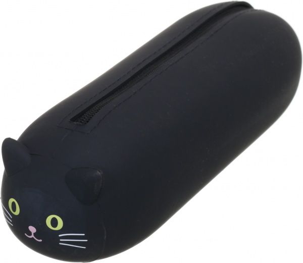 Пенал шкільний Кошеня 20х5,5х5 см чорний