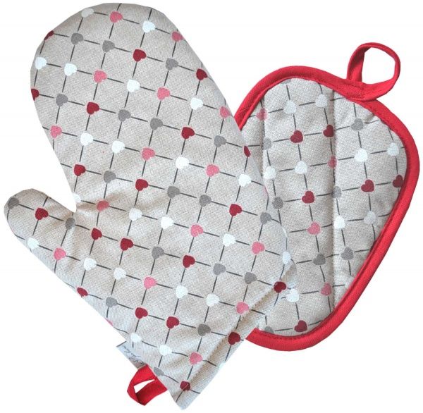 Набір кухонний Кольорові серця 16x36 см Прованс 