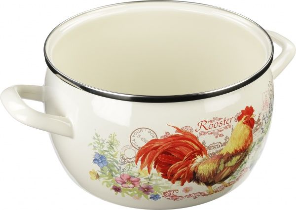 Кастрюля с крышкой Принц 5,3 л Золотой петушок 2681 Metrot