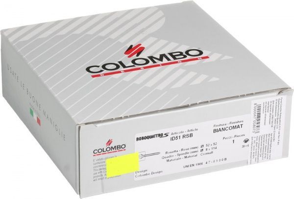 Ручка на розетці Colombo RoboquattroS ID 51 матовий білий