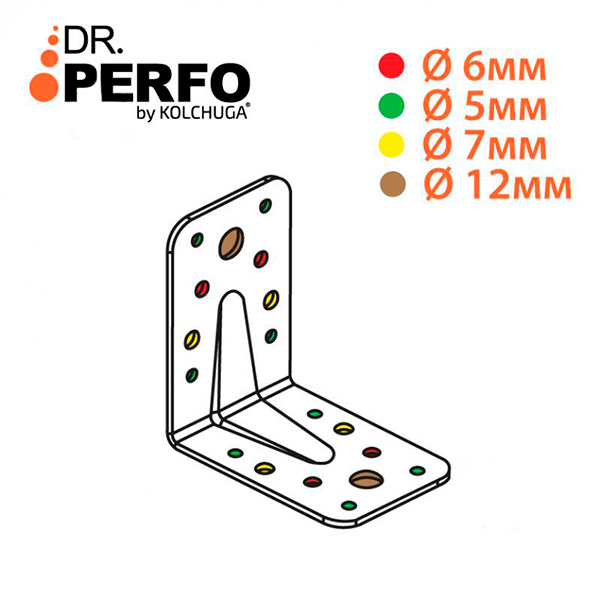 Уголок перфорированный Kolchuga равносторонний 90x90x60 мм 2,5 мм