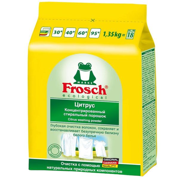 Стиральный порошок для машинной стирки Frosch Цитрус 1,35 кг