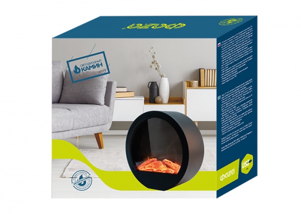 Настільна лампа декоративна ФАZА Камін FL-D36USB чорний 5034396 