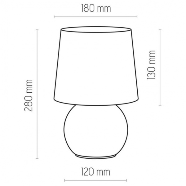 Настольная лампа декоративная TK Lighting Pico 1PL-5160 1x15 Вт E27 черный 