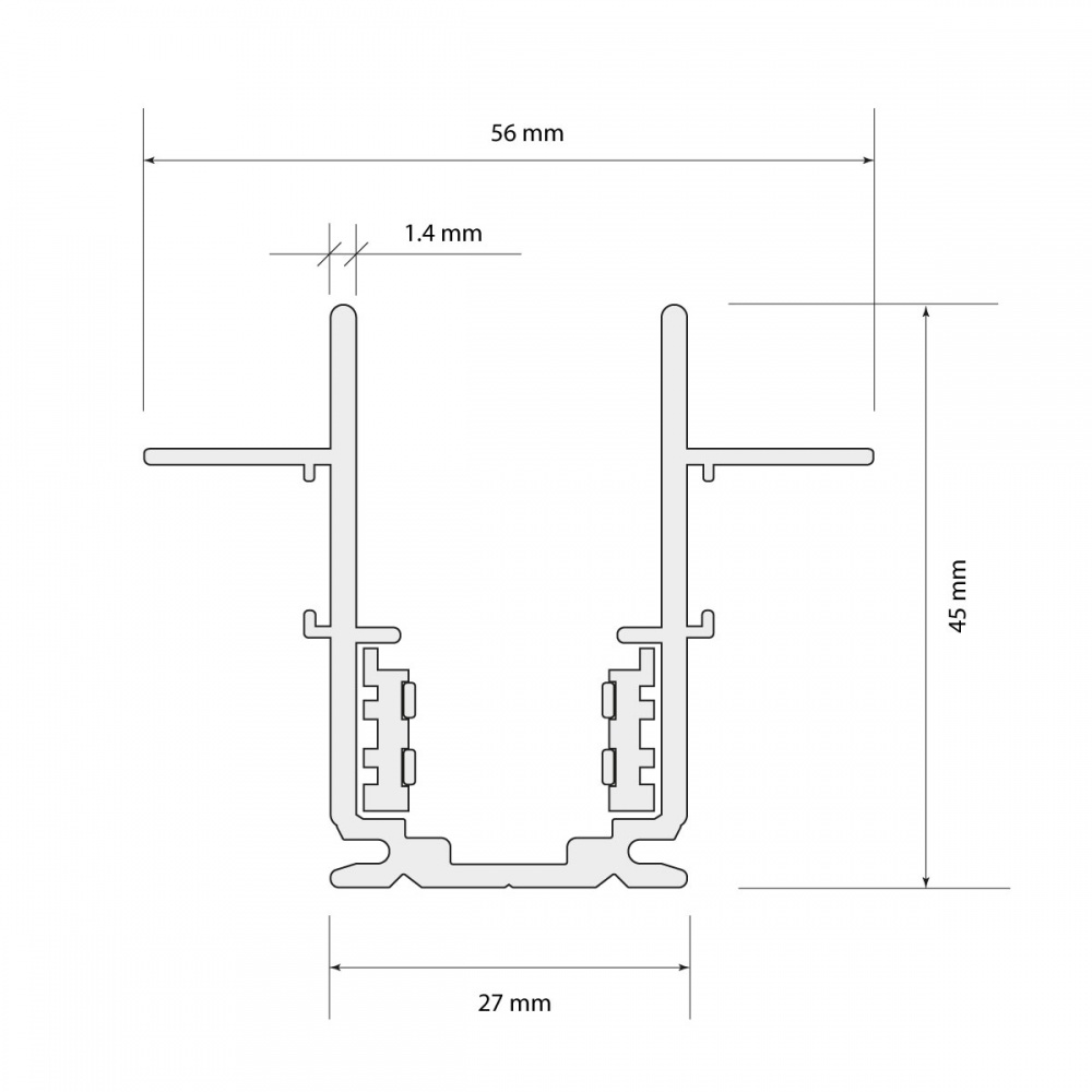 Шинопровод 1-фазный LCDR LED CONCEPT 100 см черный