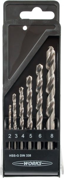 Набор сверл по металлу Work's 2-8 мм 6 шт. H601-4