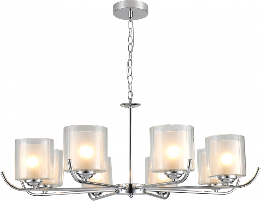 Люстра підвісна Sensio Serpens 8x40 Вт E27 білий/хром ALG-07491/8