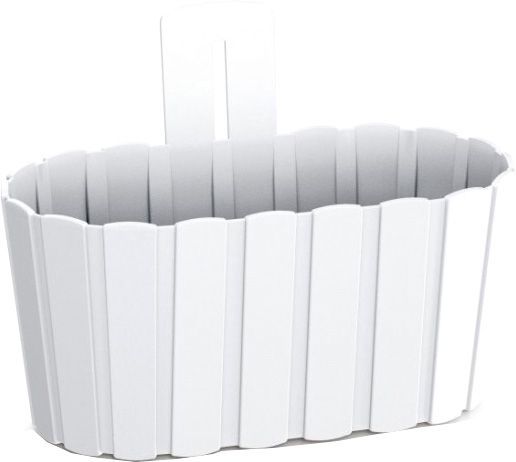 Горщик пластиковий Prosperplast Boardee Wall овальний 2,2л білий (27412-449) 