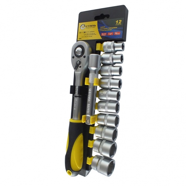 Набор головок 70088 с трещоткой 1/2