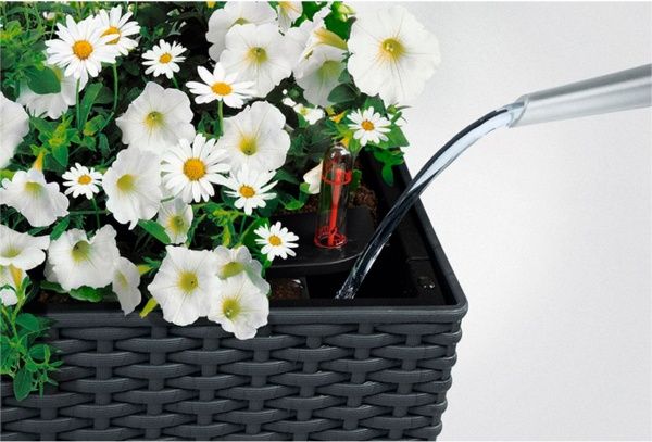 Ящик балконный Lechuza Balconera Cottage 80 прямоугольный 28,9л темно-серый 